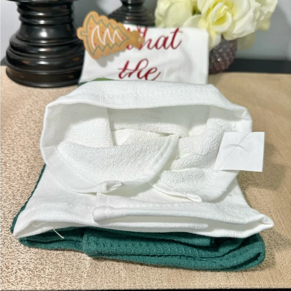 NWT Set of 2 What The Elf Kitchen Towels